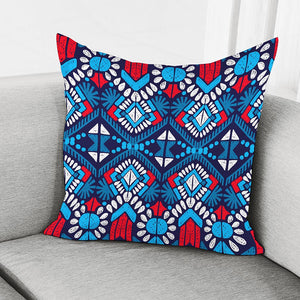 Blue And Red Aztec Pattern Print Pillow Cover