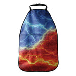 Blue And Red Lightning Print Car Seat Organizers