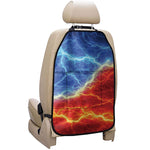 Blue And Red Lightning Print Car Seat Organizers