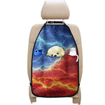 Blue And Red Lightning Print Car Seat Organizers