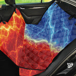 Blue And Red Lightning Print Pet Car Back Seat Cover