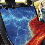 Blue And Red Lightning Print Pet Car Back Seat Cover