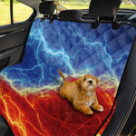 Blue And Red Lightning Print Pet Car Back Seat Cover