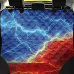 Blue And Red Lightning Print Pet Car Back Seat Cover