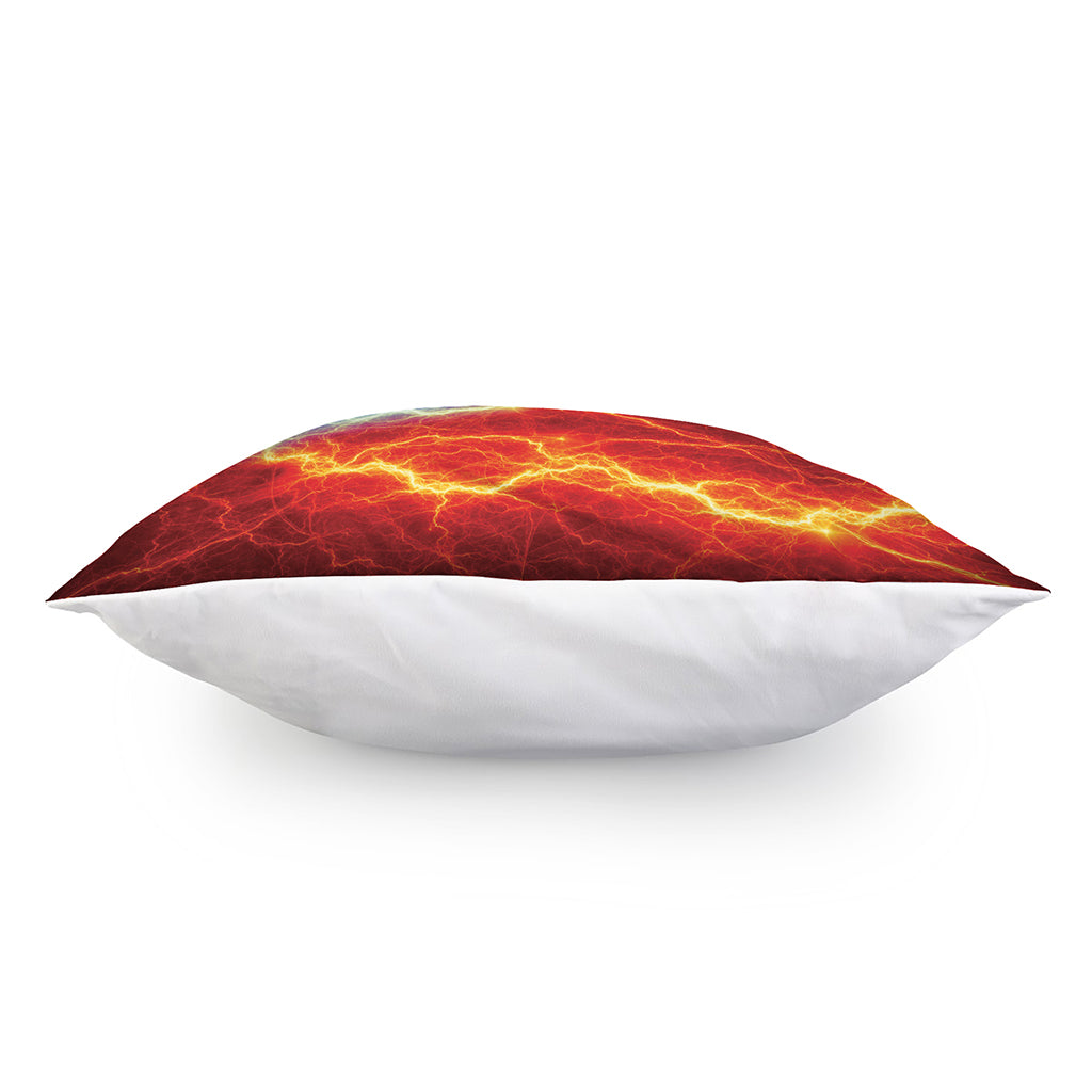 Blue And Red Lightning Print Pillow Cover