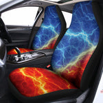 Blue And Red Lightning Print Universal Fit Car Seat Covers