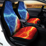 Blue And Red Lightning Print Universal Fit Car Seat Covers