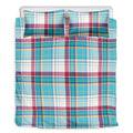 Blue And Red Madras Pattern Print Duvet Cover Bedding Set