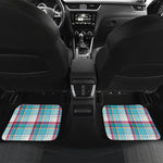 Blue And Red Madras Pattern Print Front and Back Car Floor Mats