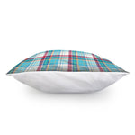Blue And Red Madras Pattern Print Pillow Cover