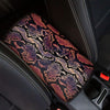 Blue And Red Snakeskin Print Car Center Console Cover