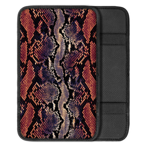 Blue And Red Snakeskin Print Car Center Console Cover