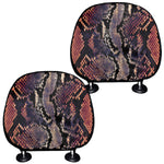 Blue And Red Snakeskin Print Car Headrest Covers