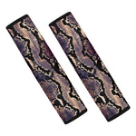 Blue And Red Snakeskin Print Car Seat Belt Covers