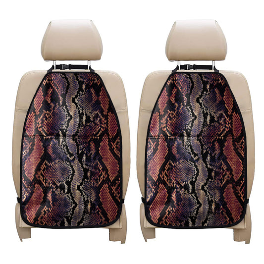 Blue And Red Snakeskin Print Car Seat Organizers