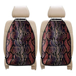 Blue And Red Snakeskin Print Car Seat Organizers