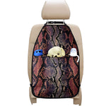 Blue And Red Snakeskin Print Car Seat Organizers