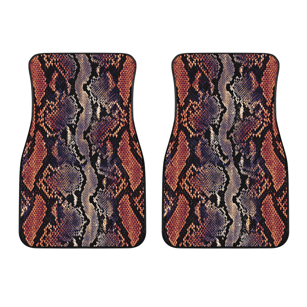 Blue And Red Snakeskin Print Front Car Floor Mats