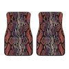 Blue And Red Snakeskin Print Front Car Floor Mats