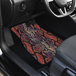 Blue And Red Snakeskin Print Front Car Floor Mats