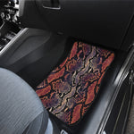 Blue And Red Snakeskin Print Front Car Floor Mats