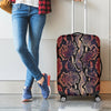 Blue And Red Snakeskin Print Luggage Cover