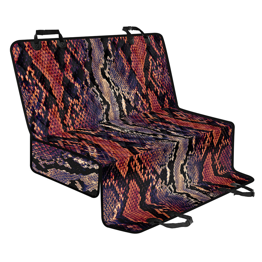 Blue And Red Snakeskin Print Pet Car Back Seat Cover