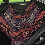 Blue And Red Snakeskin Print Pet Car Back Seat Cover