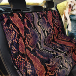 Blue And Red Snakeskin Print Pet Car Back Seat Cover