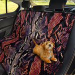 Blue And Red Snakeskin Print Pet Car Back Seat Cover