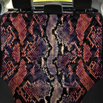 Blue And Red Snakeskin Print Pet Car Back Seat Cover