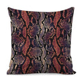 Blue And Red Snakeskin Print Pillow Cover