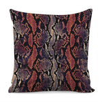 Blue And Red Snakeskin Print Pillow Cover