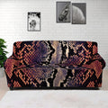 Blue And Red Snakeskin Print Sofa Cover