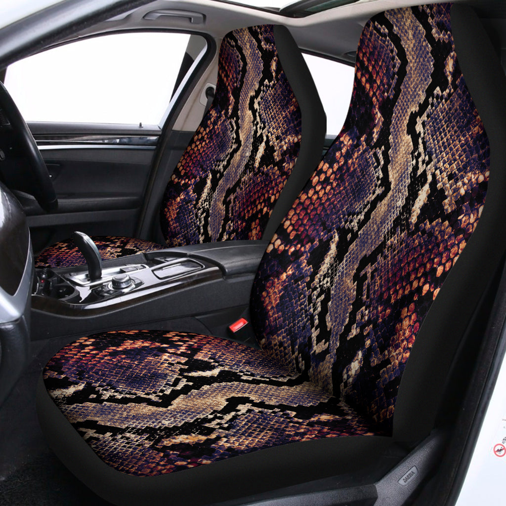 Blue And Red Snakeskin Print Universal Fit Car Seat Covers