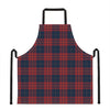 Blue And Red Tartan Pattern Print Apron