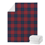 Blue And Red Tartan Pattern Print Blanket