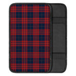 Blue And Red Tartan Pattern Print Car Center Console Cover