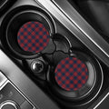 Blue And Red Tartan Pattern Print Car Coasters