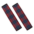 Blue And Red Tartan Pattern Print Car Seat Belt Covers
