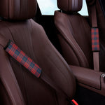 Blue And Red Tartan Pattern Print Car Seat Belt Covers