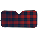 Blue And Red Tartan Pattern Print Car Sun Shade