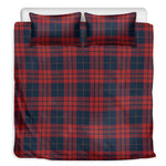 Blue And Red Tartan Pattern Print Duvet Cover Bedding Set