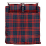Blue And Red Tartan Pattern Print Duvet Cover Bedding Set