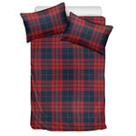 Blue And Red Tartan Pattern Print Duvet Cover Bedding Set