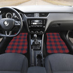 Blue And Red Tartan Pattern Print Front and Back Car Floor Mats