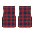 Blue And Red Tartan Pattern Print Front Car Floor Mats
