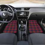 Blue And Red Tartan Pattern Print Front Car Floor Mats