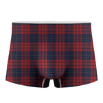 Blue And Red Tartan Pattern Print Men's Boxer Briefs