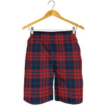 Blue And Red Tartan Pattern Print Men's Shorts